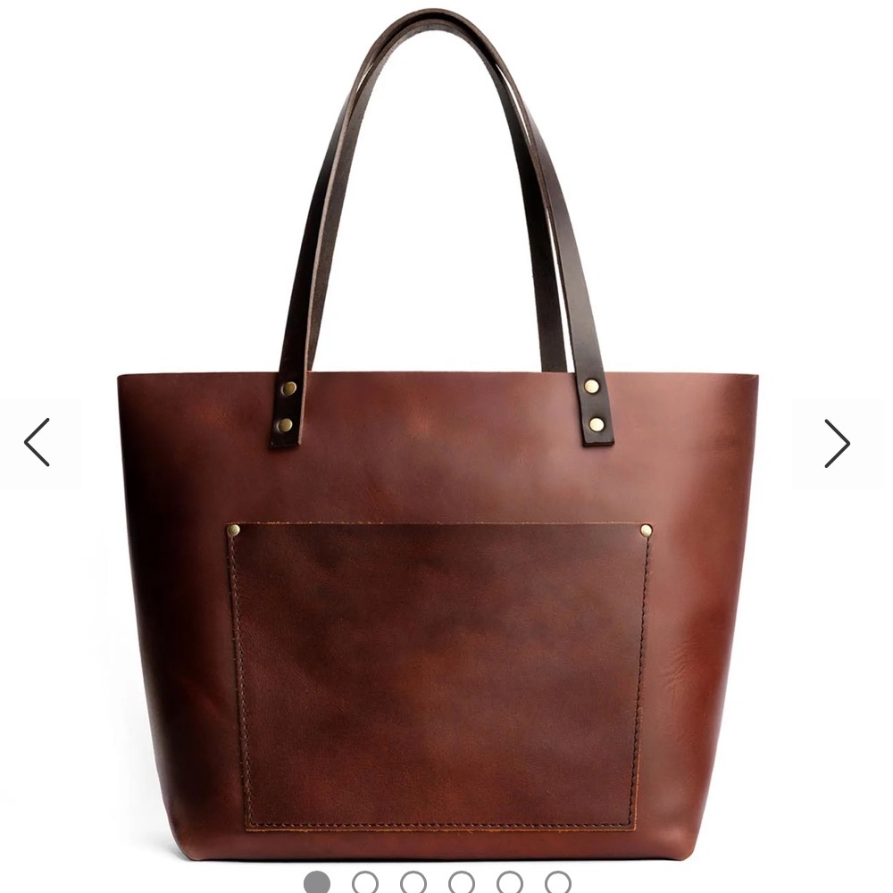 Portland Leather Small Tote Bag in cognac